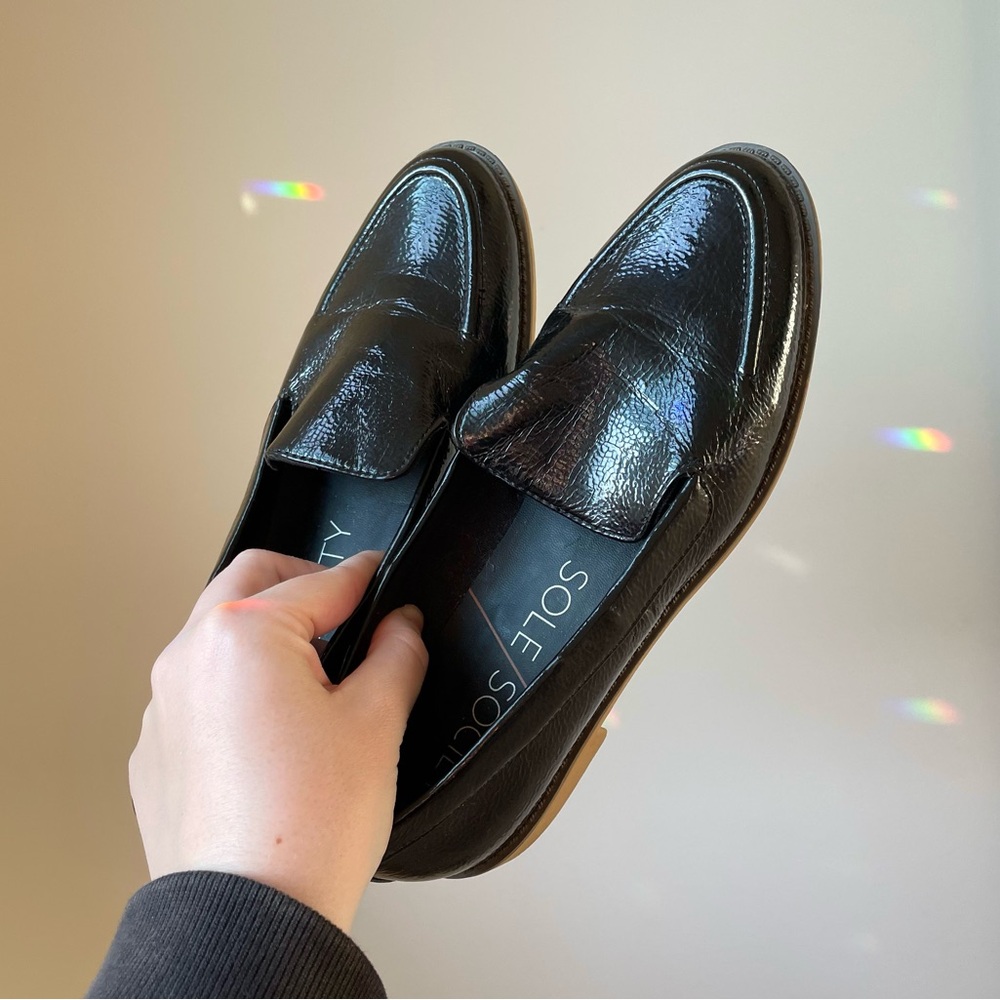 Sole Society Patent Leather Loafers